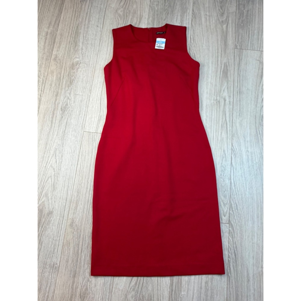 J.McLaughlin‎ Devonshire Dress Holiday Red Sleeveless Sheath XS NWT